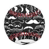 Monogram A Gentlemen's Club. Mustache-Muster Baseball (Rückseite)