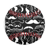 Monogram A Gentlemen's Club. Mustache-Muster Baseball (Vorderseite)