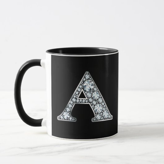 Monogram A Imitate Diamond Tasse (Links)