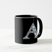 Monogram A Imitate Diamond Tasse (VorderseiteRechts)