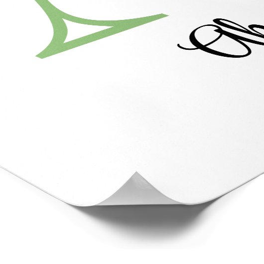 Monogram A Lavendel Eucalyptus Kinderzimmer Poster (Ecke)