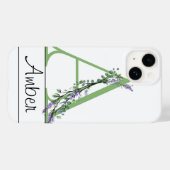Monogram A Lavender Eucalyptus Case-Mate iPhone Ca Hülle (Rückseite (Horizontal))