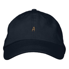 Monogram A Letter Printed Red Elegant Hat- Cap Bestickte Baseballkappe