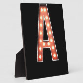 Monogram A Marquee Lights Fotoplatte (Seite)