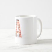 Monogram A Marquee Lights Kaffeetasse (VorderseiteRechts)