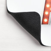 Monogram A Marquee Lights Mousepad (Ecke)