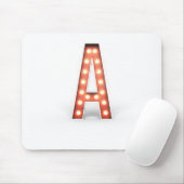 Monogram A Marquee Lights Mousepad (Mit Mouse)