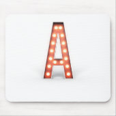Monogram A Marquee Lights Mousepad (Vorne)