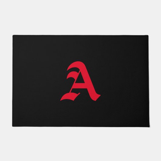 Monogram A Old English Fußmatte (Vorderseite)