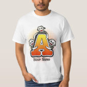 Monogram A Sock Monkey T - Shirt (Vorderseite)