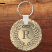 Monogram-Abschluss-Geschenk Schlüsselanhänger (Vorderseite)