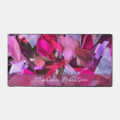 Monogram Abstract 3D Textile Look Pink Purple Red Schreibtischunterlage (Vorderseite)