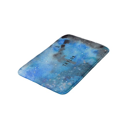 Monogram Abstrakt Art Badematte (Schrägansicht)