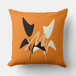 Monogram abstrakt Art Blume Kissen