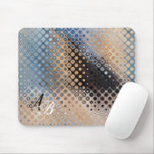 Monogram Abstrakt Art Glass Dots Mousepad (Mit Mouse)