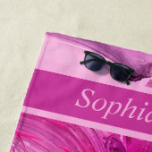Monogram Abstrakt Art Lila Pink Strandtuch (Beispiel)