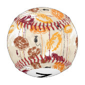 Monogram Abstrakt Elegance Blumenmuster 4 Baseball (Rückseite)