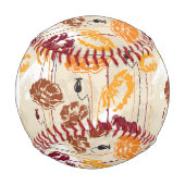 Monogram Abstrakt Elegance Blumenmuster 4 Baseball (Vorderseite)