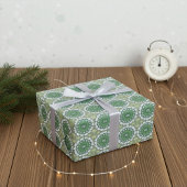 Monogram Abstrakt Floral Elegant Spring Green Geschenkpapier