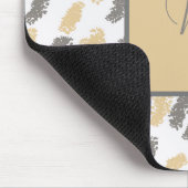 Monogram Abstrakt Gray Taupe Mouse Pad Mousepad (Ecke)