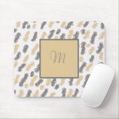Monogram Abstrakt Gray Taupe Mouse Pad Mousepad (Mit Mouse)