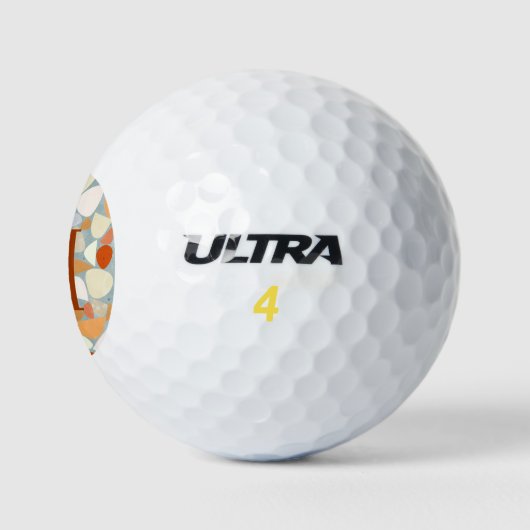 Monogram Abstrakt Modern Geometric Art Golfball (Logo)