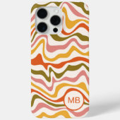 Monogram Abstrakt Stripes Modernes Personalisiert Case-Mate iPhone Hülle (Rückseite)