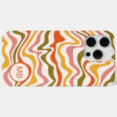 Monogram Abstrakt Stripes Modernes Personalisiert Case-Mate iPhone Hülle (Rückseite (Horizontal))