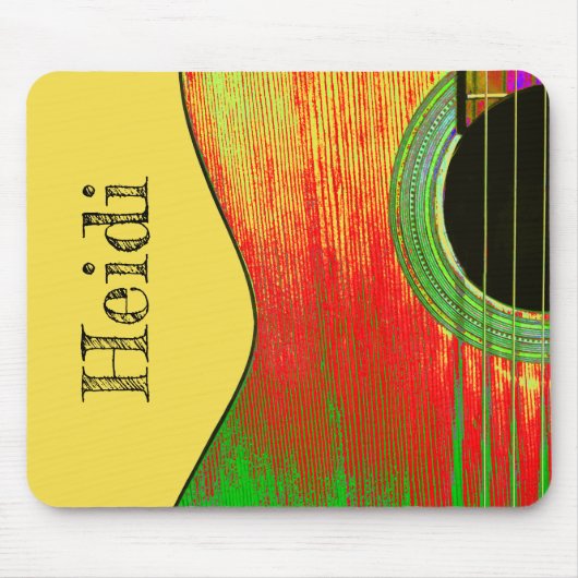 Monogram Abstrakte akustische Gitarre Mousepad (Vorne)