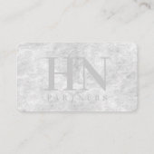 Monogram Accountant für Schwarz-Graue Stone Textur Visitenkarte (Rückseite)