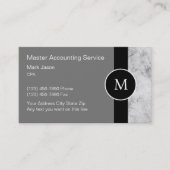 Monogram Accountant-Visitenkarten Visitenkarte (Vorderseite)