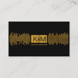 Monogram Accounting Company - Black and Gold Visitenkarte
