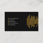 Monogram Accounting Company - Black and Gold Visitenkarte (Rückseite)