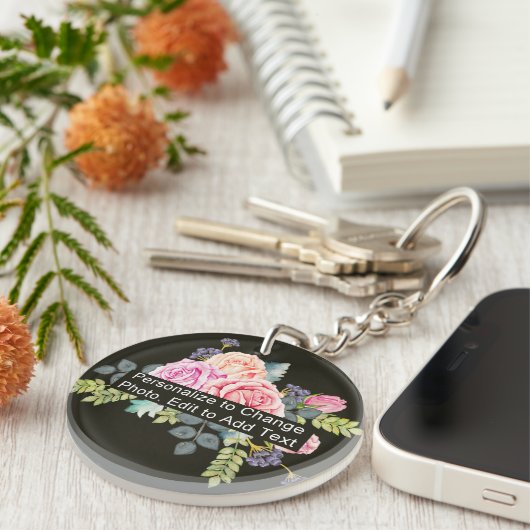 Monogram-Acrylic RD One Side für benutzerdefiniert Schlüsselanhänger (Vorderseite rechts)