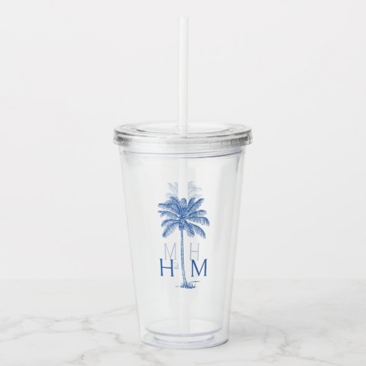 Monogram Acryltrinkbecher (Vorderseite)