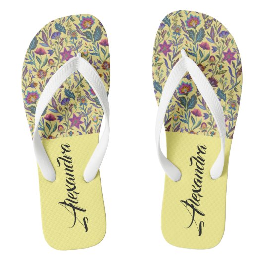 Monogram Adorable classic Viktorianisch Yellow flo Badesandalen (Fußbett)