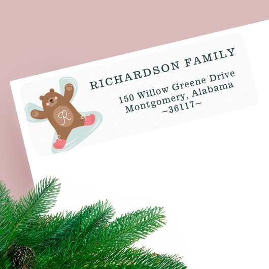 Monogram-Adresse des Waldbärenschneeangels
