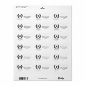 Monogram-Adressenmarken für benutzerdefinierte Fam Adressaufkleber (Vorne)