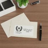 Monogram-Adressenmarken für benutzerdefinierte Fam Adressaufkleber