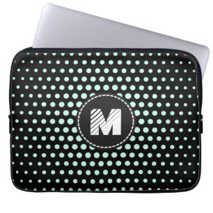 Monogram Aero blue Techno Dots Modern Laptopschutzhülle