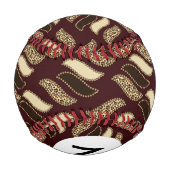 Monogram African cheetah skin pattern Baseball (Rückseite)