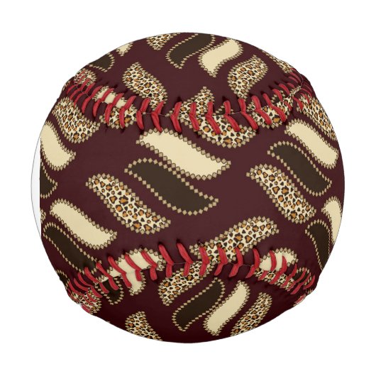 Monogram African cheetah skin pattern Baseball (Vorderseite)