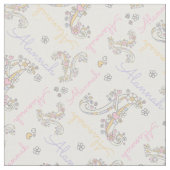Monogram Alannah Letter A name Stoff (Nahaufnahme)