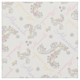Monogram Alannah Letter A name Stoff