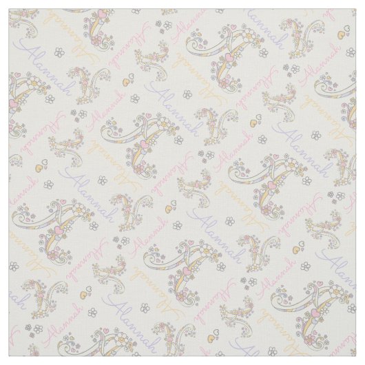 Monogram Alannah Letter A name Stoff (Muster)