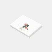 Monogram Alaska Staat Aquarell Floral & Herz Post-it Klebezettel (angewinkelt)