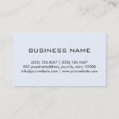 Monogram Alice blue color background Visitenkarte (Rückseite)