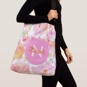 Monogram All-Over-Flower-Tote-Beutel Tragetaschen Mit Langen Trägern (Von Nahem)