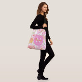 Monogram All-Over-Flower-Tote-Beutel Tragetaschen Mit Langen Trägern (Am Model)