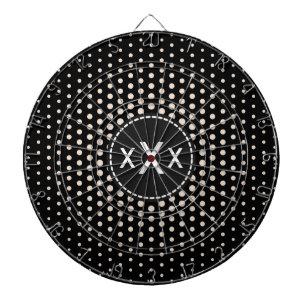 Monogram Almond Techno Dots Modern Dartscheibe